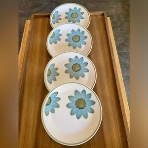 4 Noritake Progression Japan Up Sa Daisy Bread/Dessert Plates Measures 6.25"